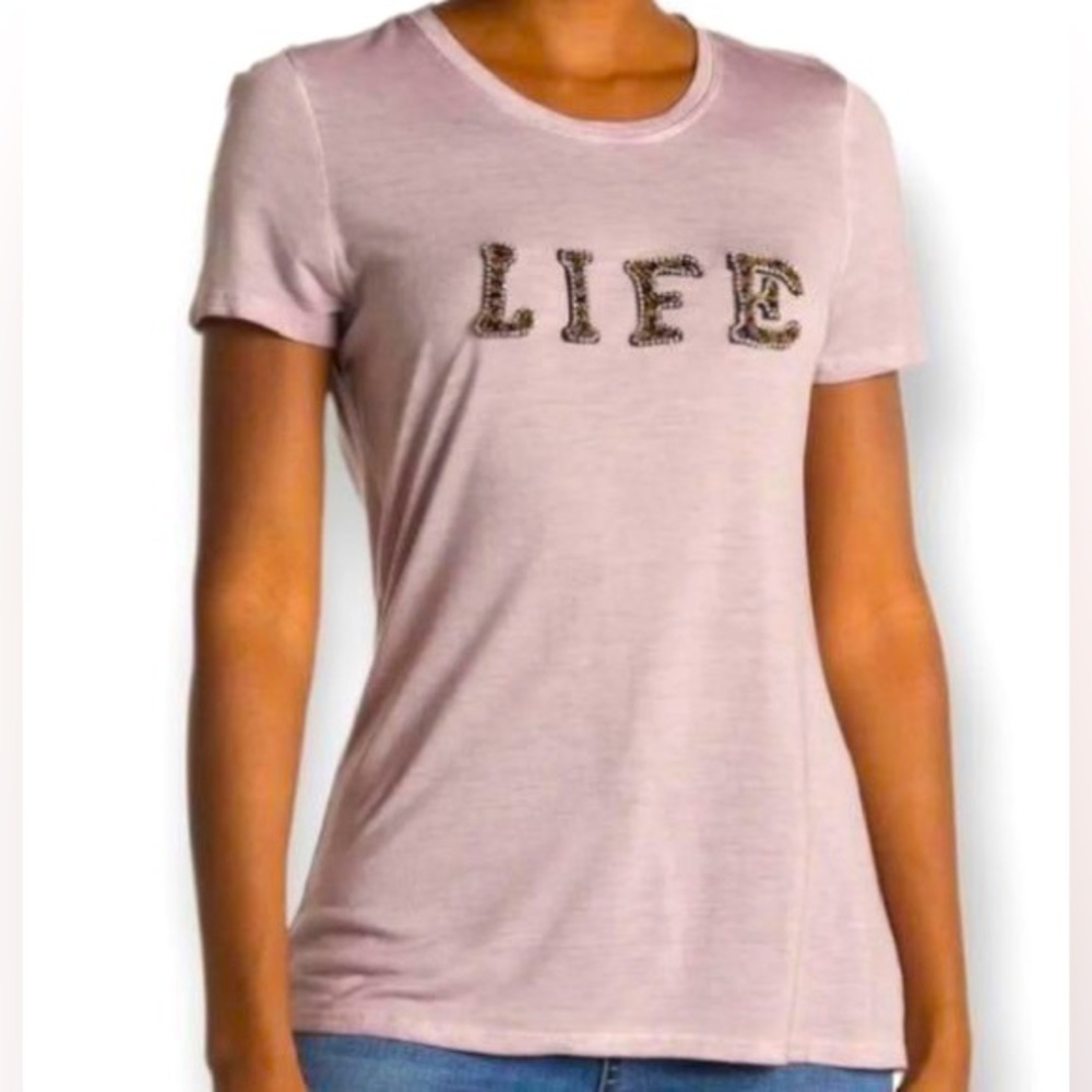 For The Republic Mauve Short Sleeve Pigment Dye Life Tee